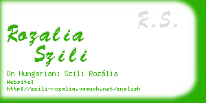 rozalia szili business card